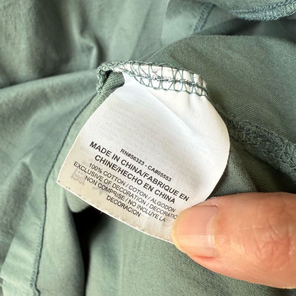 Nike Sage Green Cotton Long Sleeve Tshirt S - Picture 6 of 7